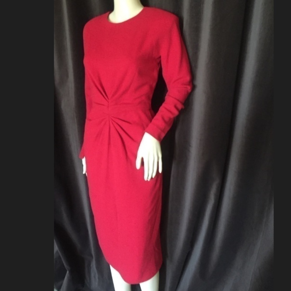 Givenchy Couture Vintage Red Audrey Hepburn Dress S